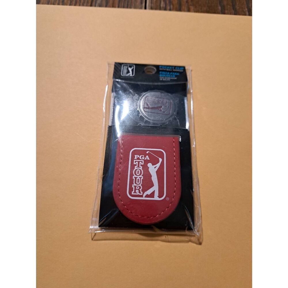 New PGA Tour Tango Red Pocket Clip with Ball Marker NWT Official Golf Accessory